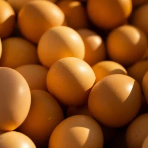 Fresh large red eggs