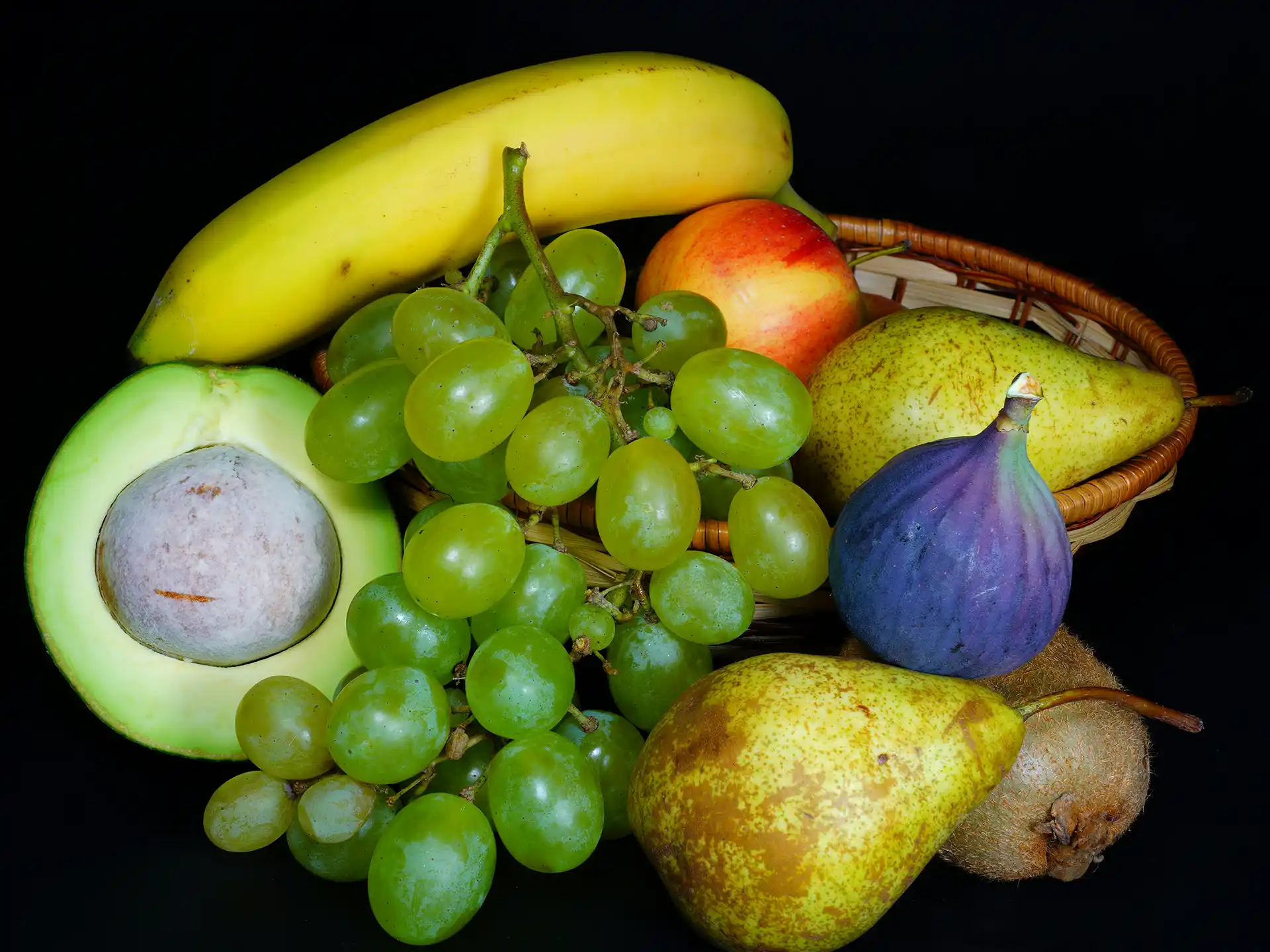 Fresh colorful several fruits