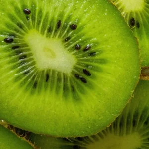 Fresh kiwi halves